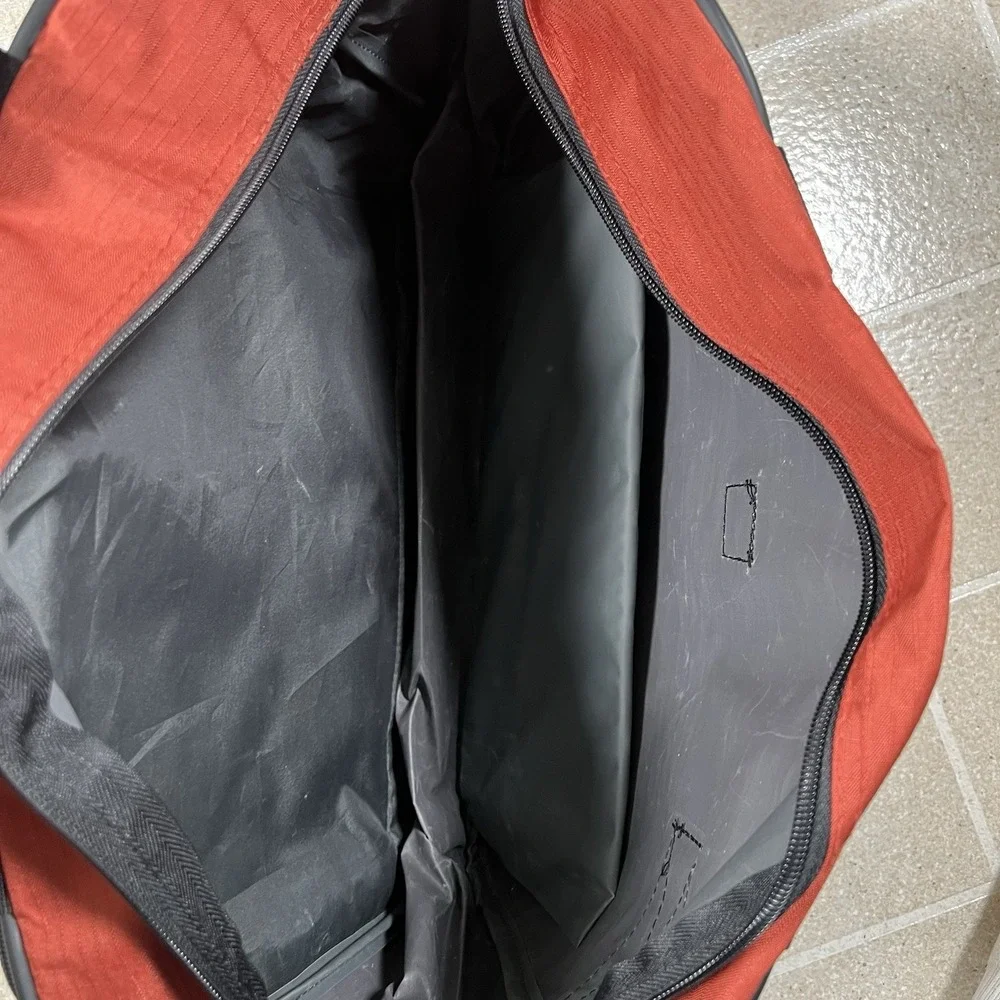 VTG Eddie Bauer Small Duffle Bag Carry Bag Shoulder Strap‎ Burnt Orange Canvas